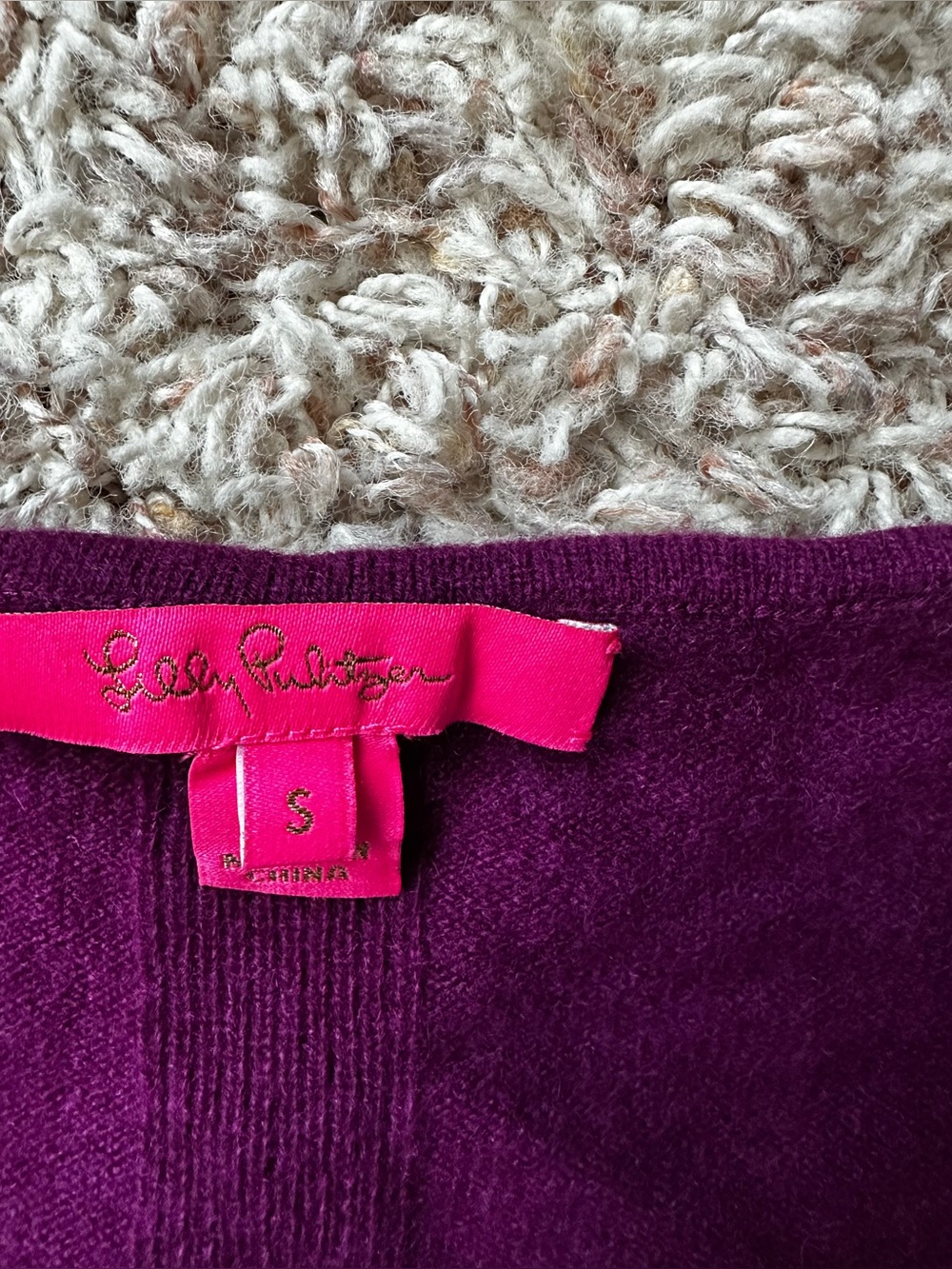 Lilly Pulitzer Maroon Cashmere Crewneck Sweater - Picture 7 of 7